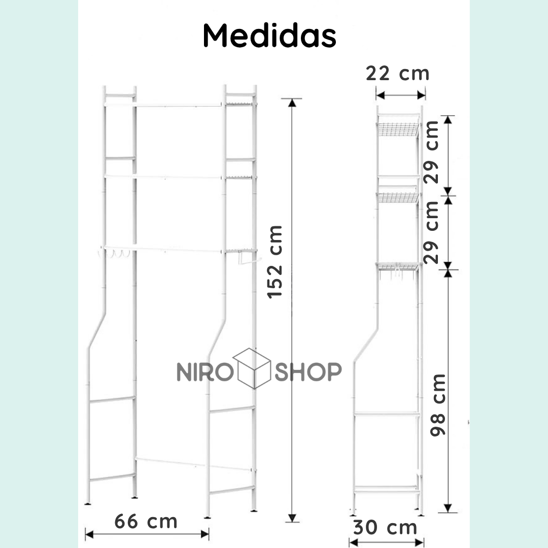 Mueble de baño con 3 niveles