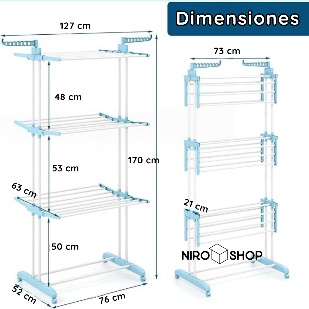 Tendedero de ropa plegable 4 niveles