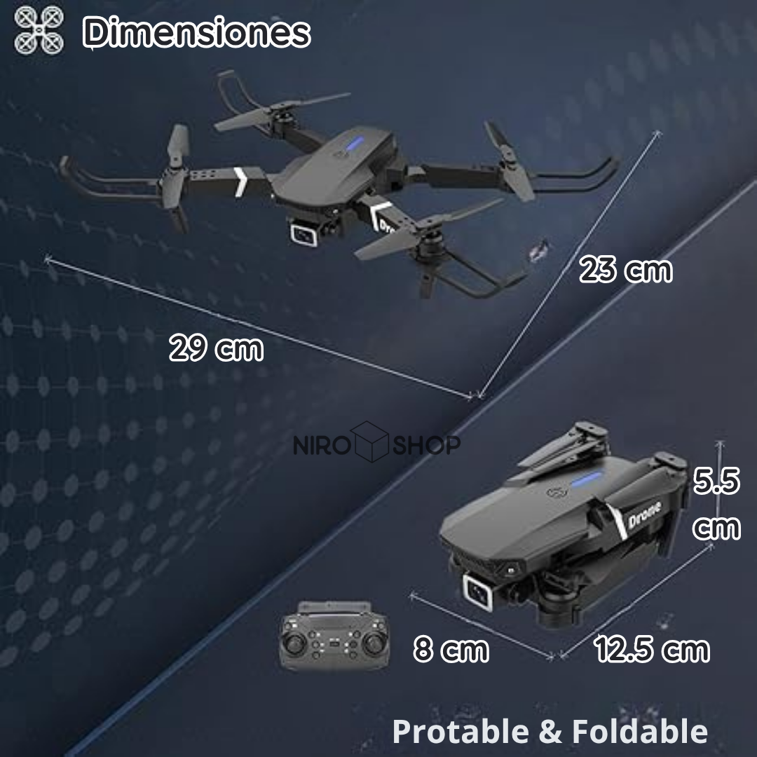 Dron D3 Pro MAX | 2 Cámaras y aplicación