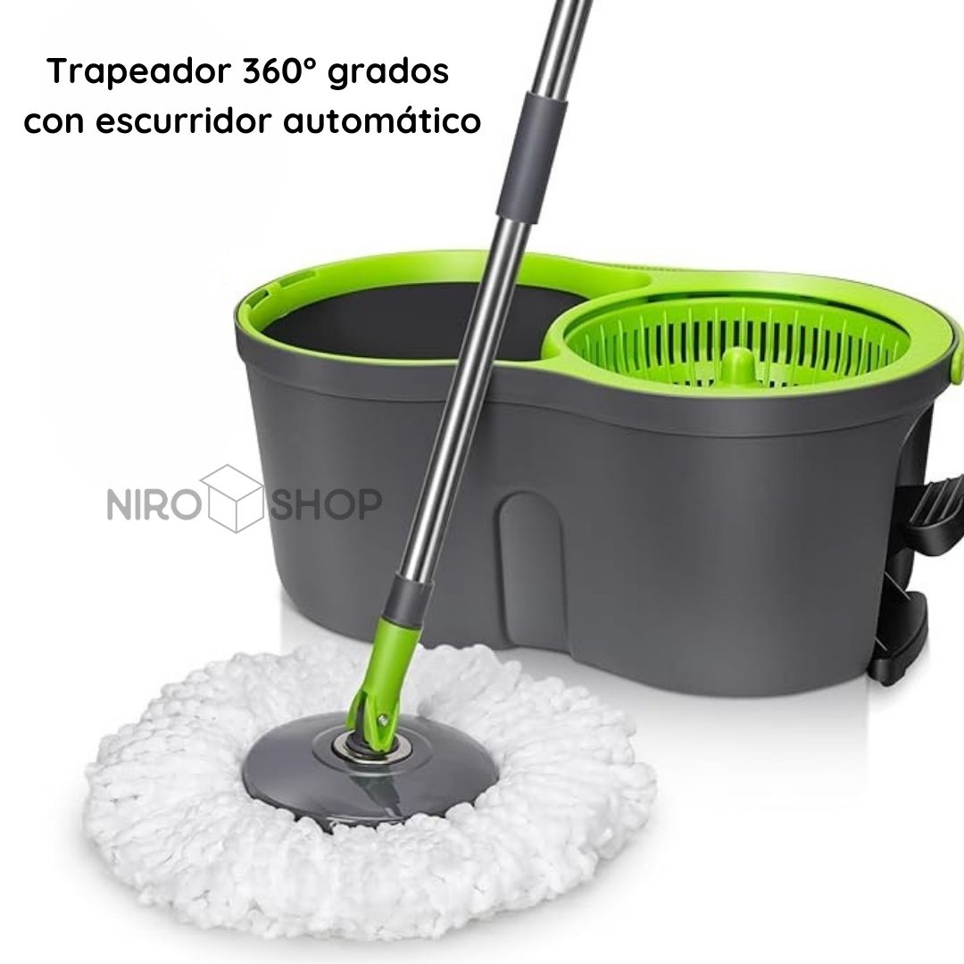 Trapeador 360º giratorio ultra absorbente