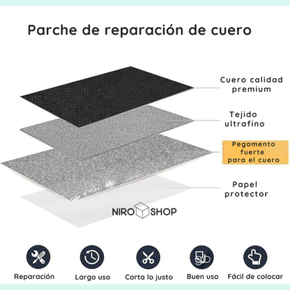 Cuero reparador adhesivo 50 x 150