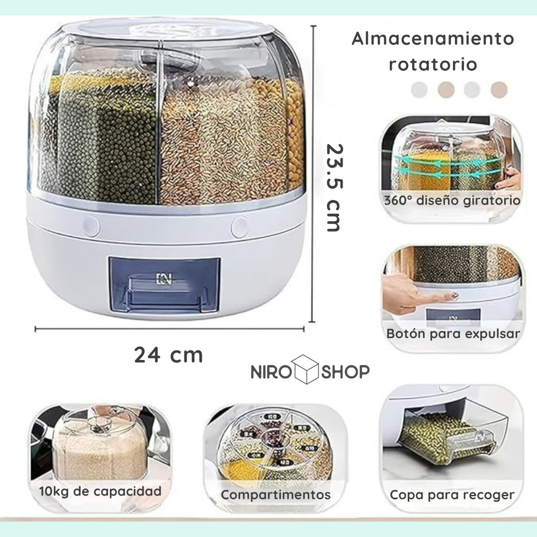 Organizador y dispensador de alimentos