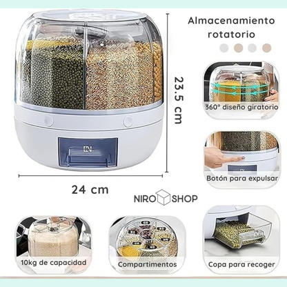 Organizador y dispensador de alimentos