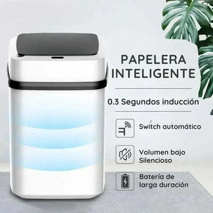 Papelera inteligente elimina olores