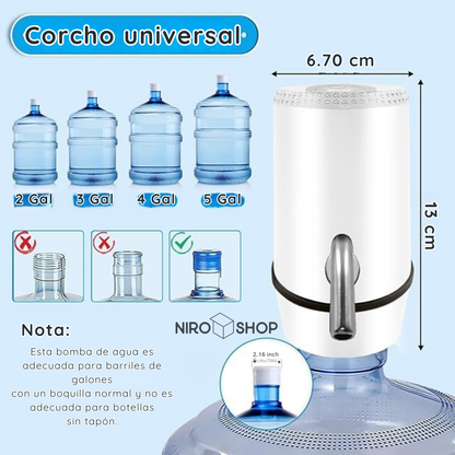 Bomba y dispensador de agua eléctrico