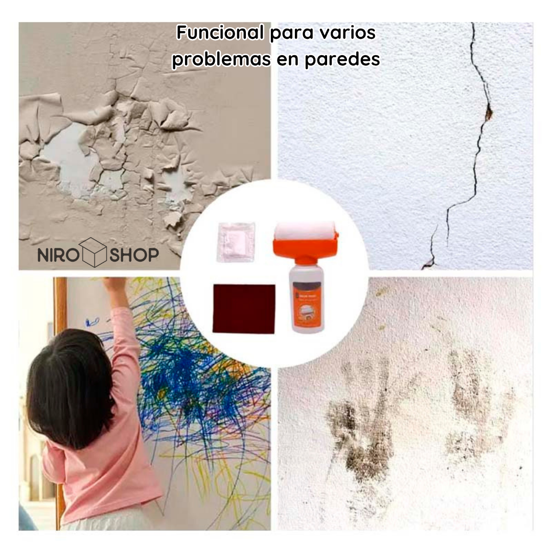 Rodillo de pintura reparación de paredes