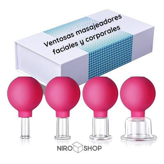 Ventosas masajeadoras facial/corporal x4