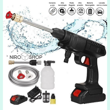 Hidrolavadora inalámbrica | 2 baterías recargables
