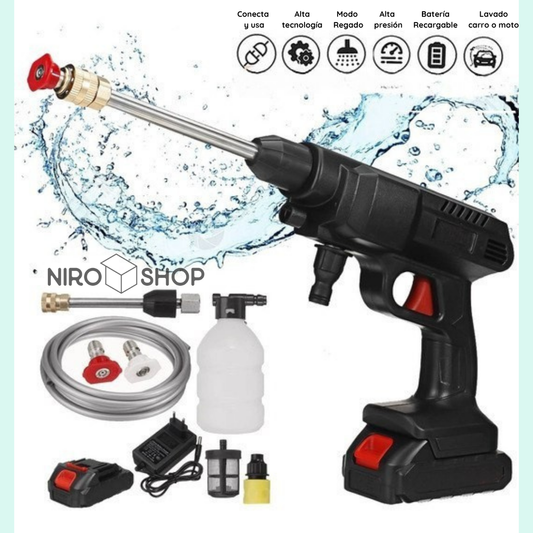 Hidrolavadora inalámbrica | 2 baterías recargables