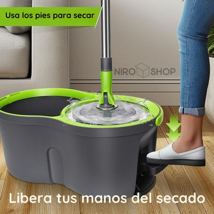 Trapeador 360º giratorio ultra absorbente