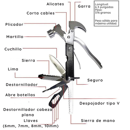 Martillo 18 en 1 multifunción