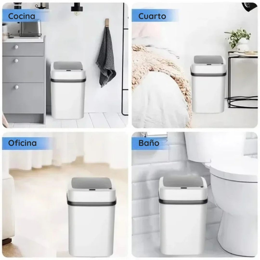 Papelera inteligente elimina olores