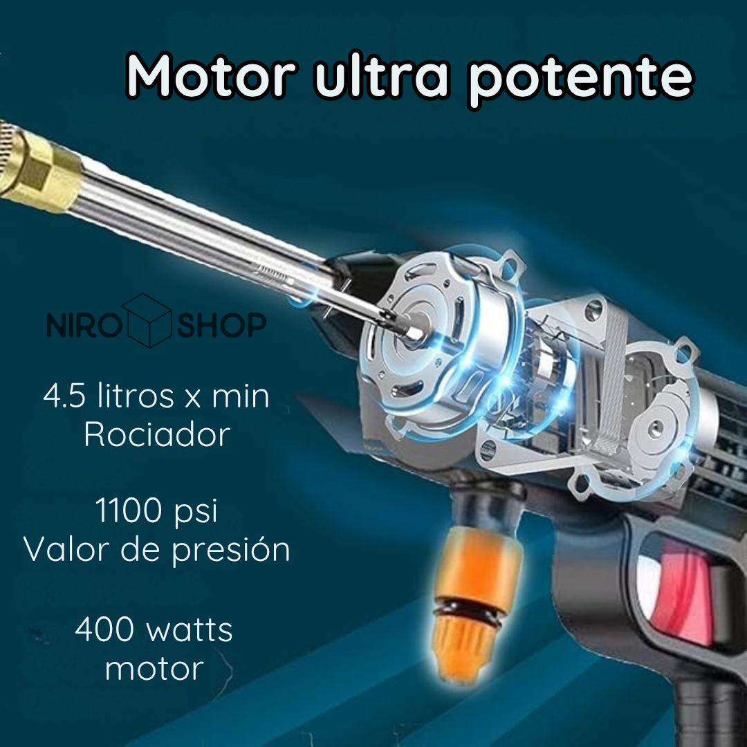 Hidrolavadora inalámbrica | 2 baterías recargables