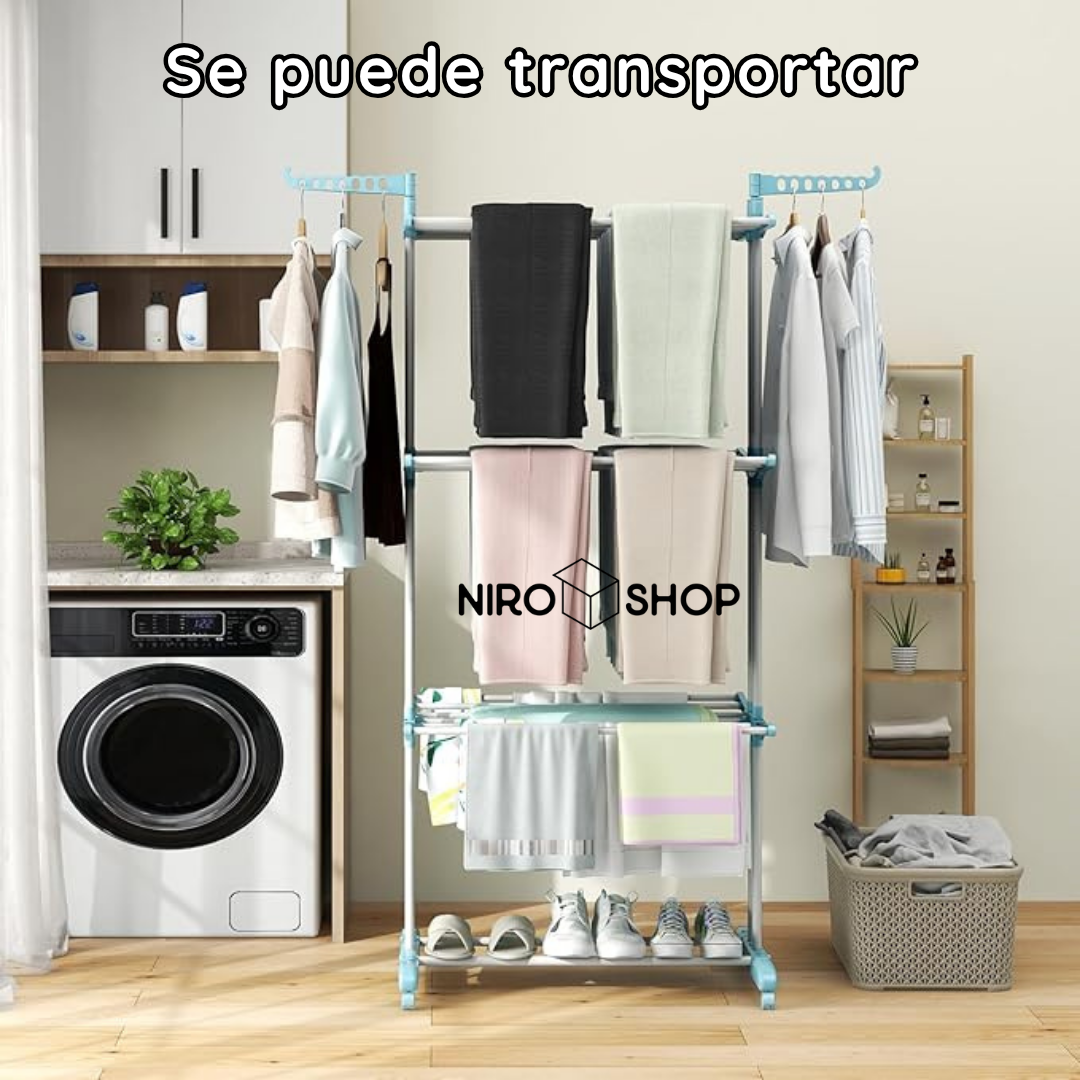 Tendedero de ropa plegable 4 niveles