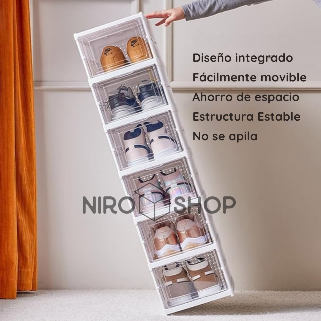 Zapatero plegable en acrílico 6 niveles