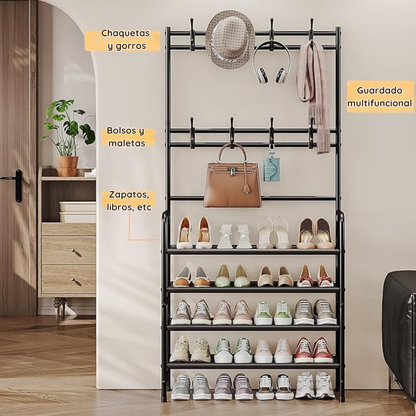Mueble organizador 4 niveles 8 ganchos