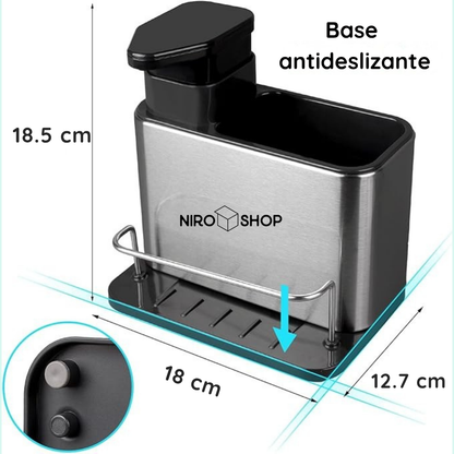 Dispensador de jabón + portautensilios