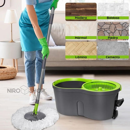 Trapeador 360º giratorio ultra absorbente