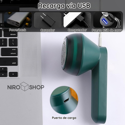 Removedor de motas eléctrico y recargable USB