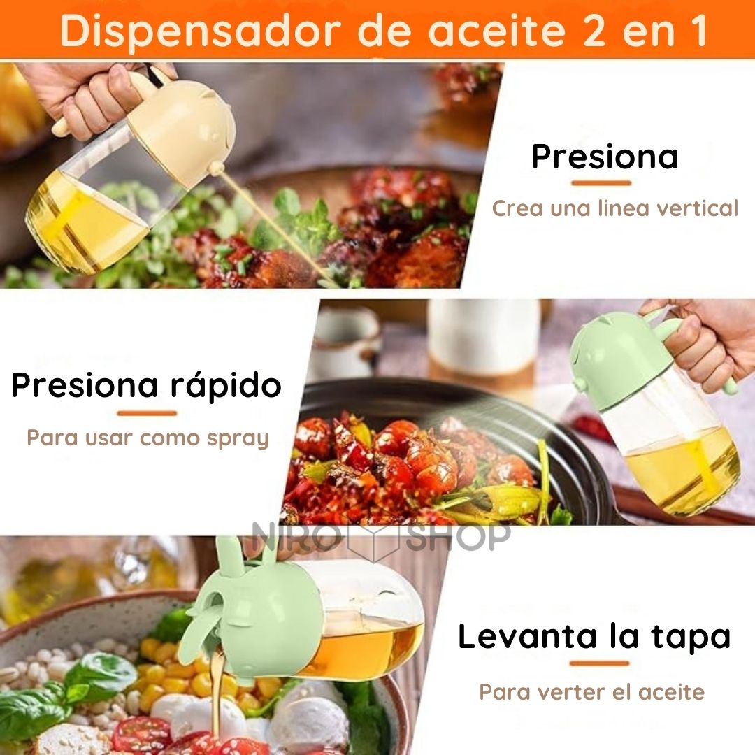Dispensador aceite 2 en 1