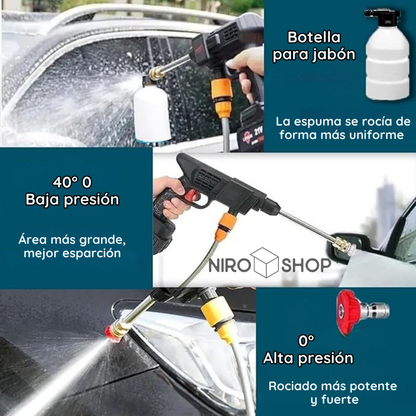 Hidrolavadora inalámbrica | 2 baterías recargables