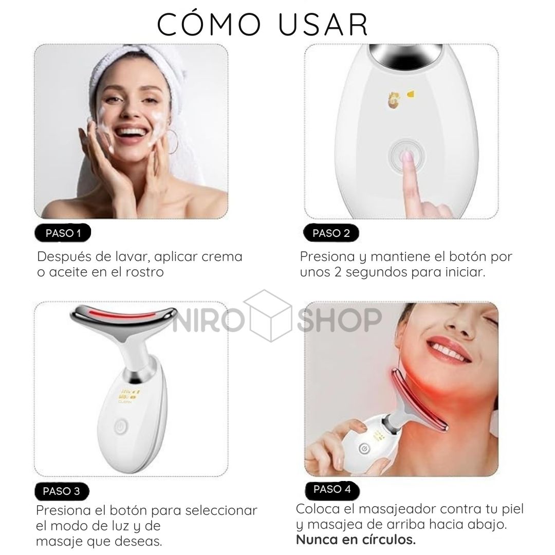 Masajeador facial laser