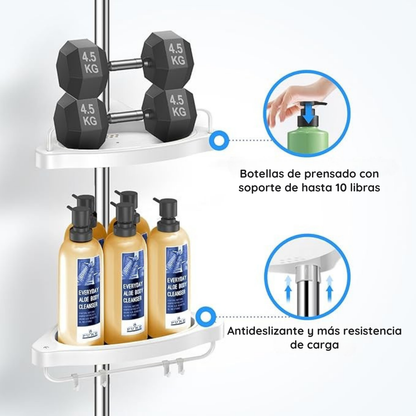 Organizador de baño esquinero
