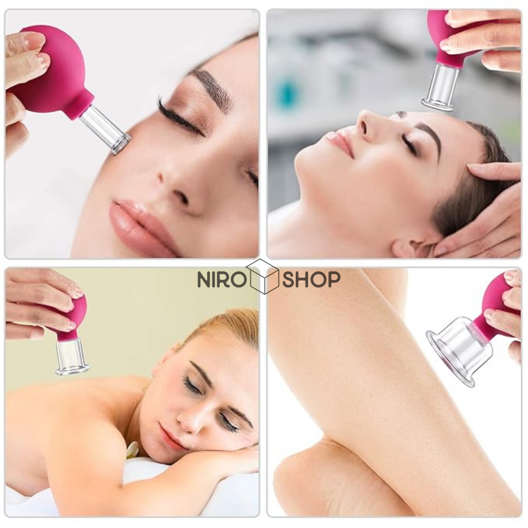 Ventosas masajeadoras facial/corporal x4