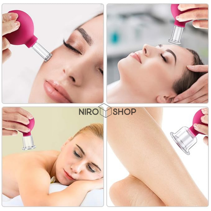 Ventosas masajeadoras facial/corporal x4