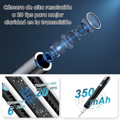 Limpia oídos con cámara | App para celular y 5 puntas intercambiables