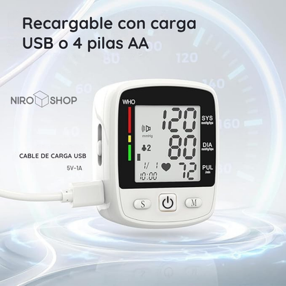 Tensiómetro digital de brazo con voz en español