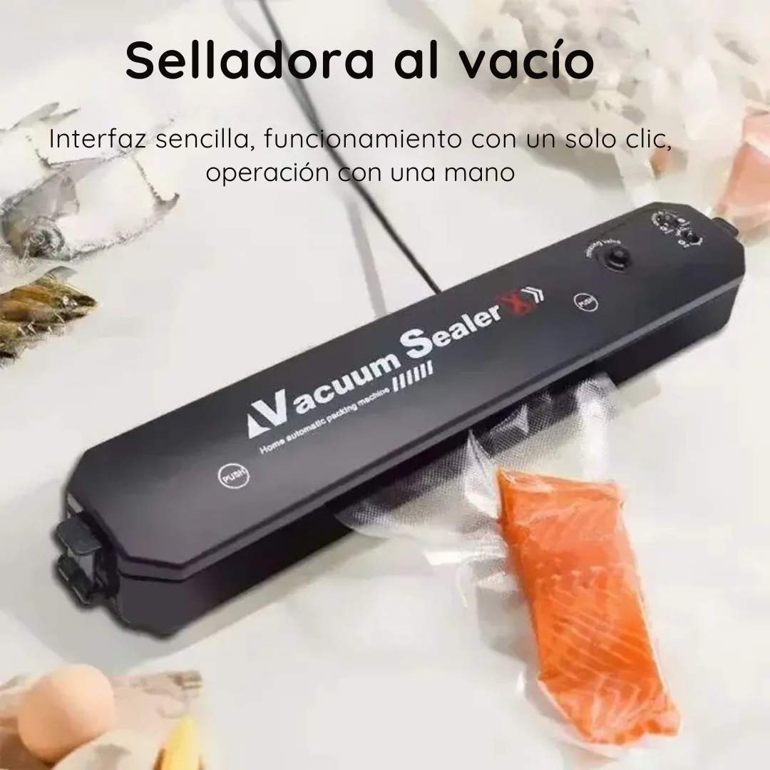 Selladora al vacío + bolsas herméticas