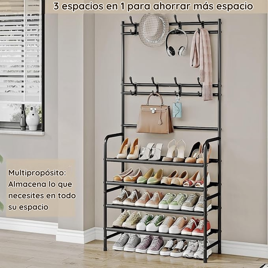 Mueble organizador 4 niveles 8 ganchos