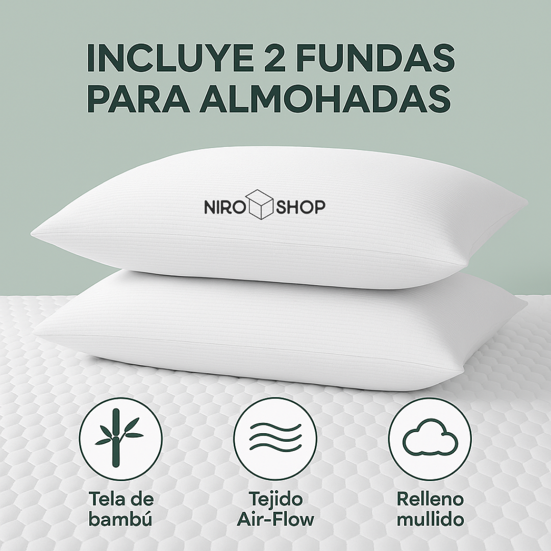 Funda protectora colchón + fundas incluídas