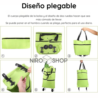 Bolsa plegable con ruedas (Varios colores)