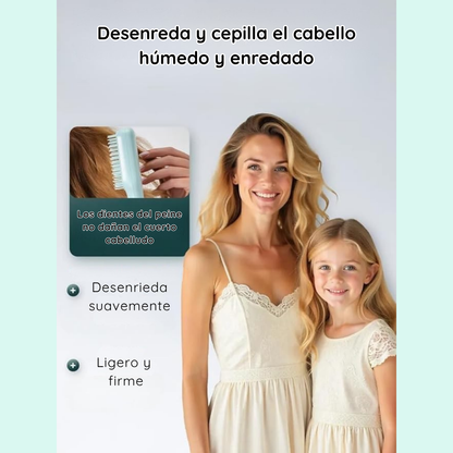 Cepillo retráctil con cerdas masajeadoras