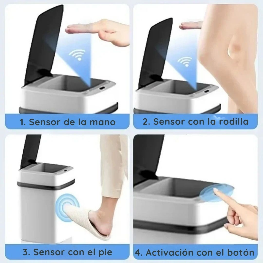 Papelera inteligente elimina olores