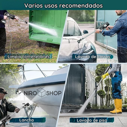 Hidrolavadora inalámbrica | 2 baterías recargables