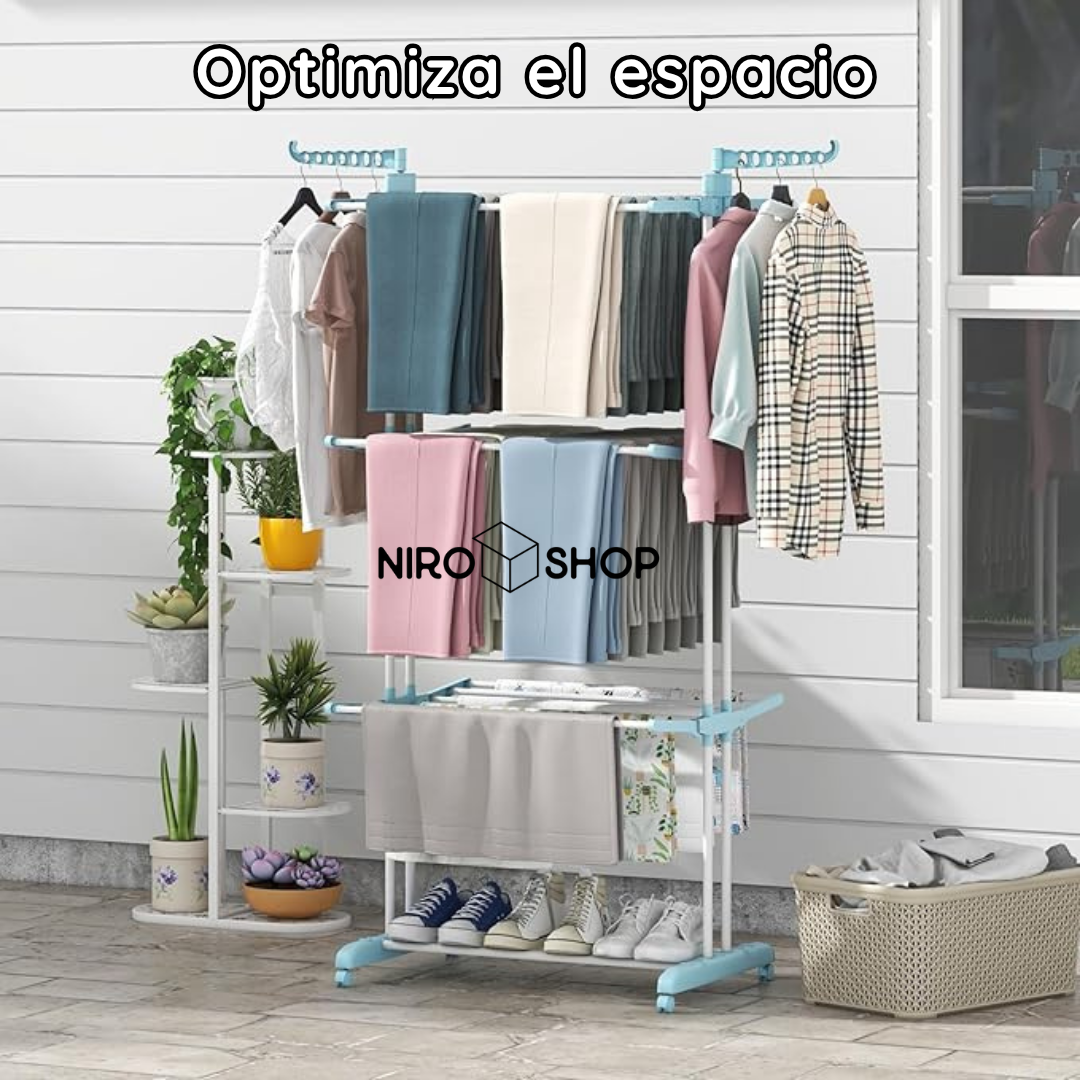 Tendedero de ropa plegable 4 niveles