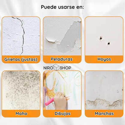 Rodillo de pintura reparación de paredes