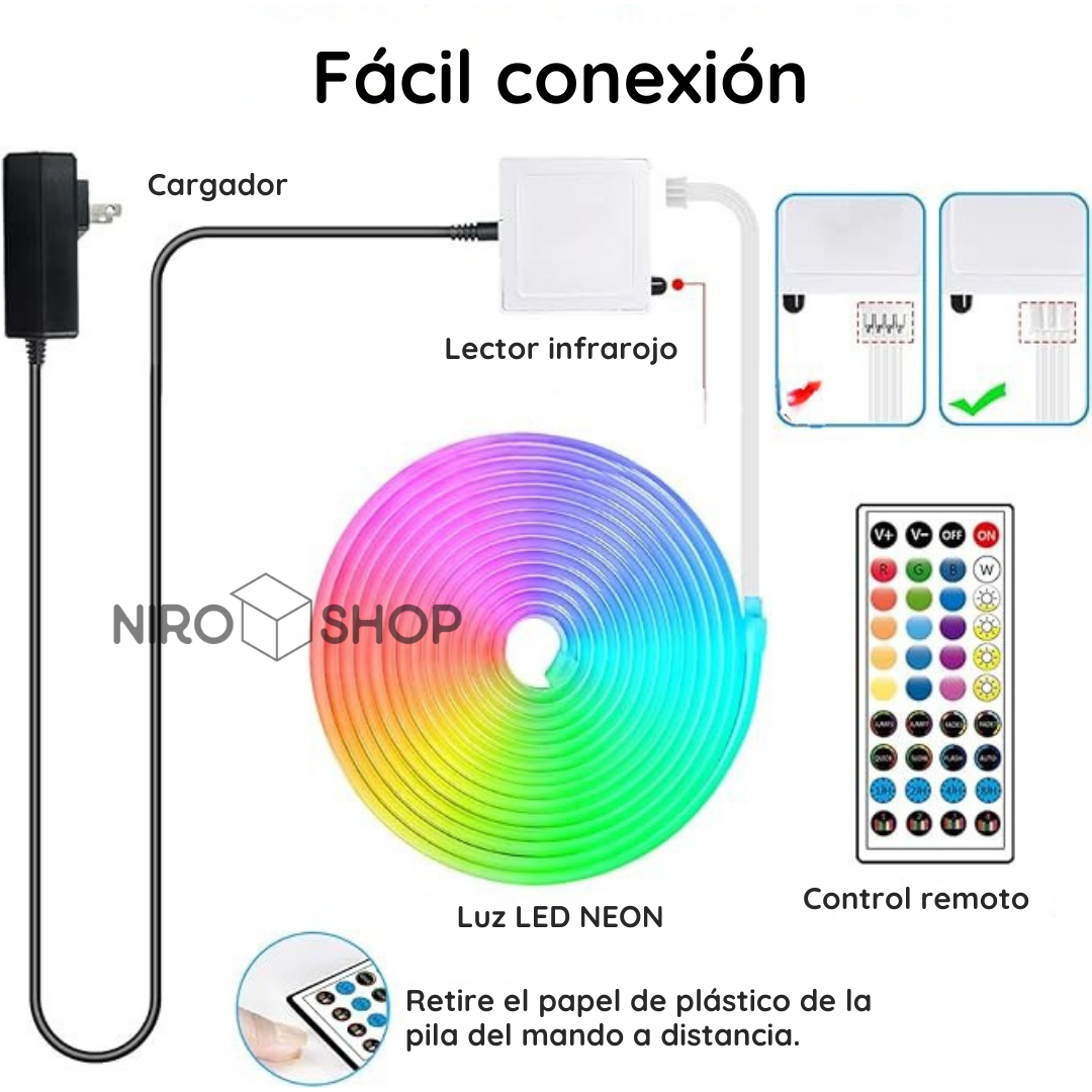 Luz LED neón impermeable 5 metros