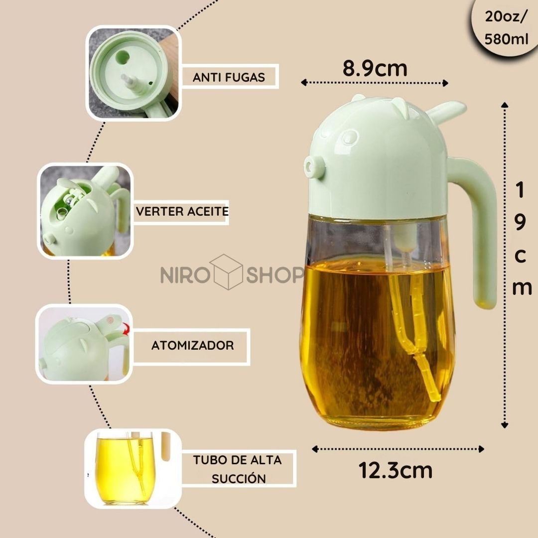 Dispensador aceite 2 en 1