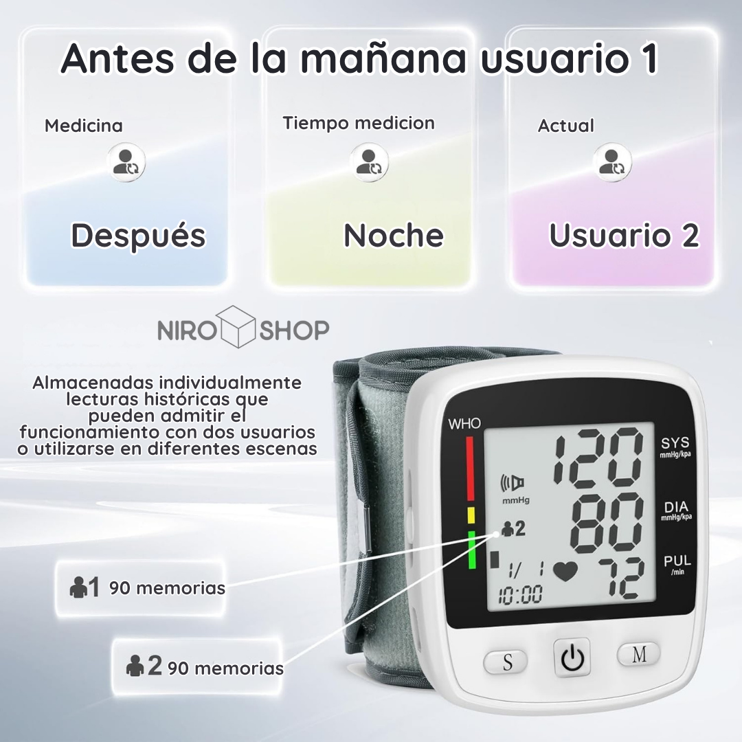 Tensiómetro digital de brazo con voz en español