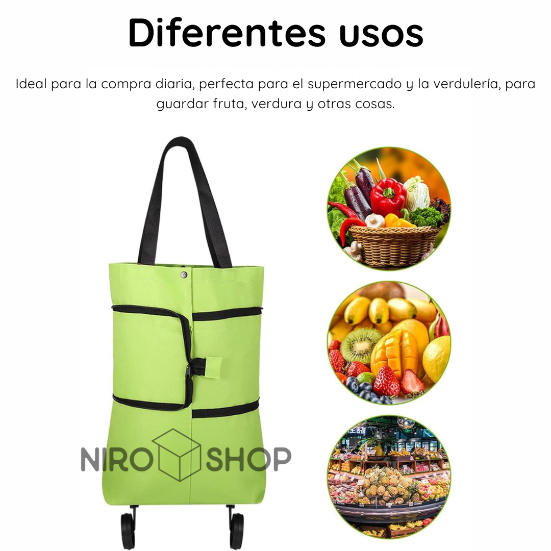Bolsa plegable con ruedas (Varios colores)