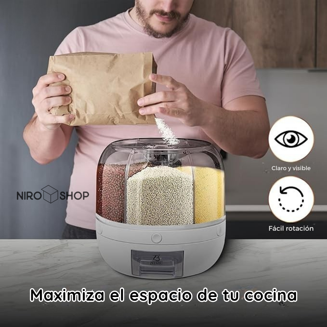 Organizador y dispensador de alimentos