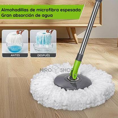Trapeador 360º giratorio ultra absorbente