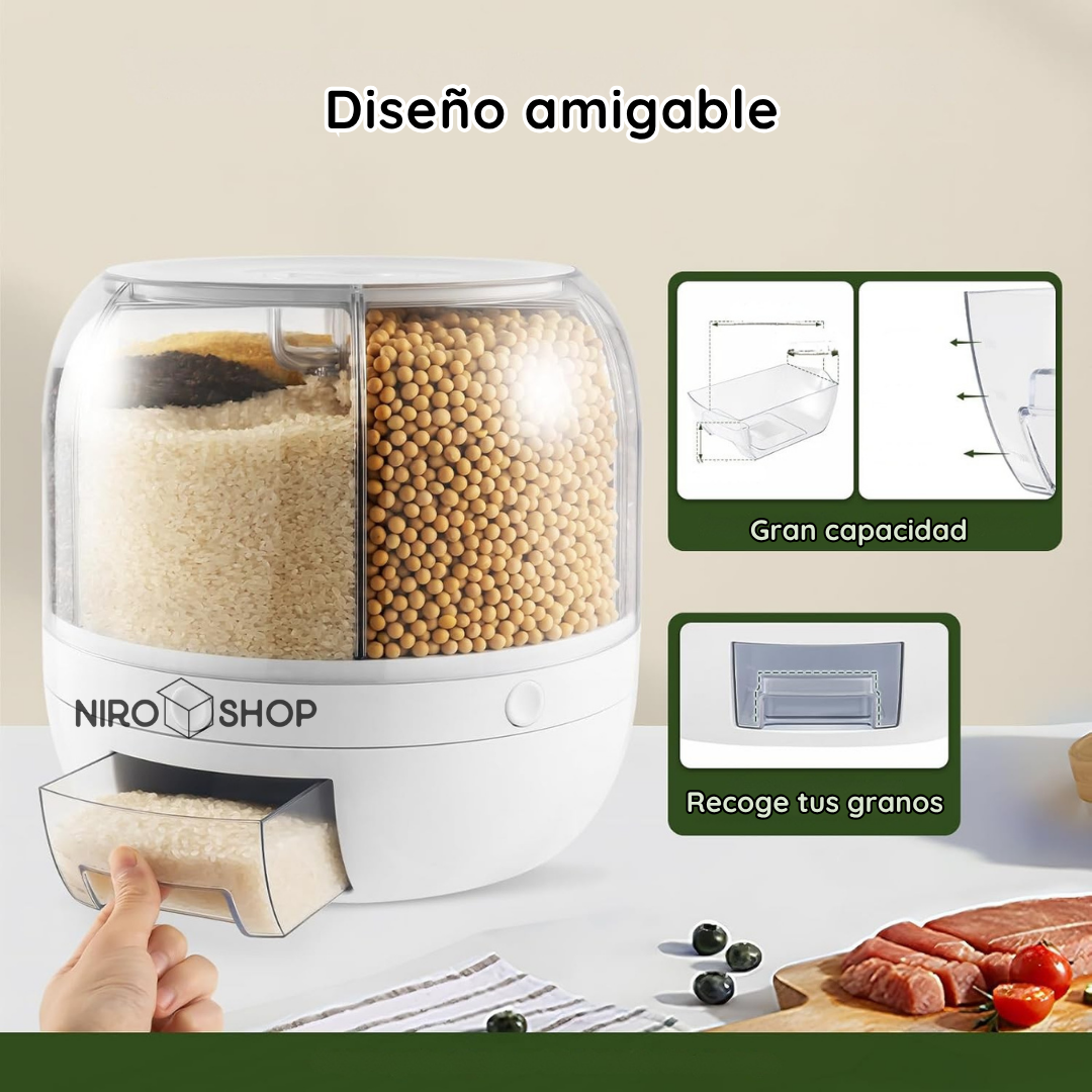 Organizador y dispensador de alimentos